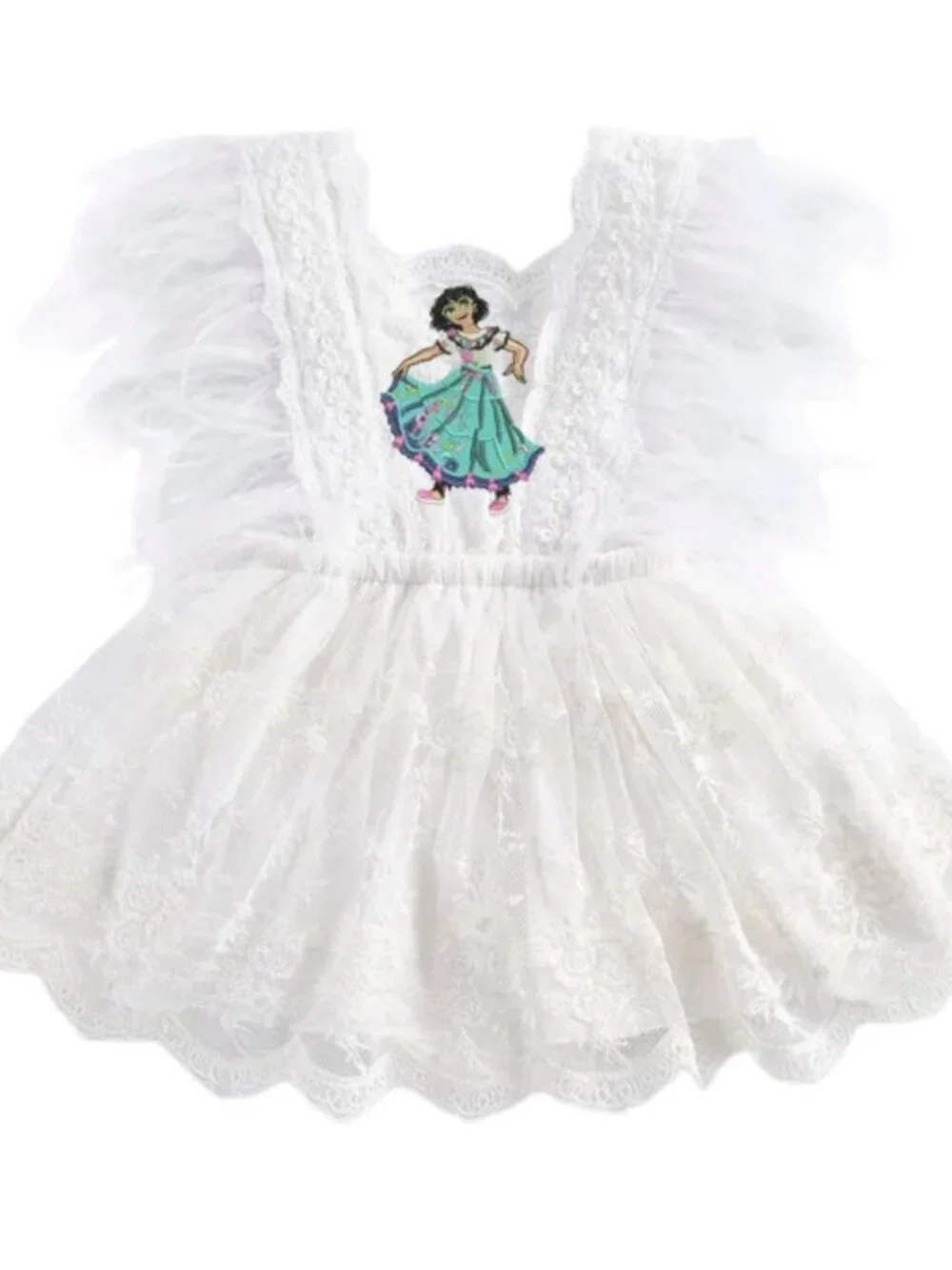 Encanto Dress Lace Birthday Outfit Clothes Mirabel Dress romper